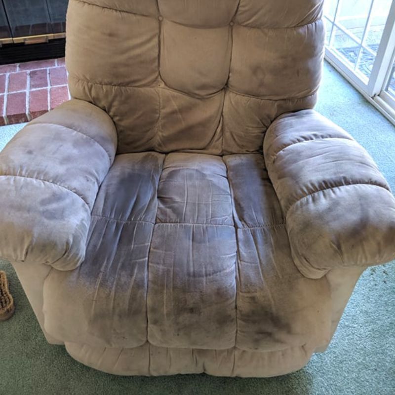 Before Upholstery Cleaning